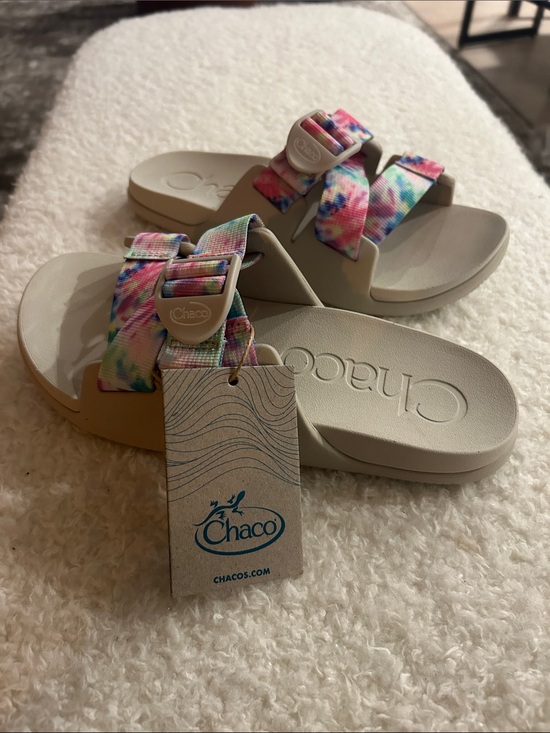 Chaco Shoes - Chaco Chillos Slide Sandals Women’s Size 6 Light Tie Dye Beige